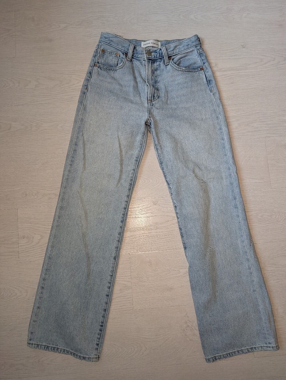 Farrah High Rise Wide Leg Light Wash Denim